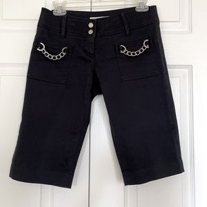 Michael Kors black cotton long shorts, size US 2